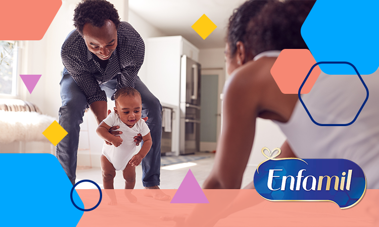 Parents playing with healthy baby - Enfamil Infant Formula